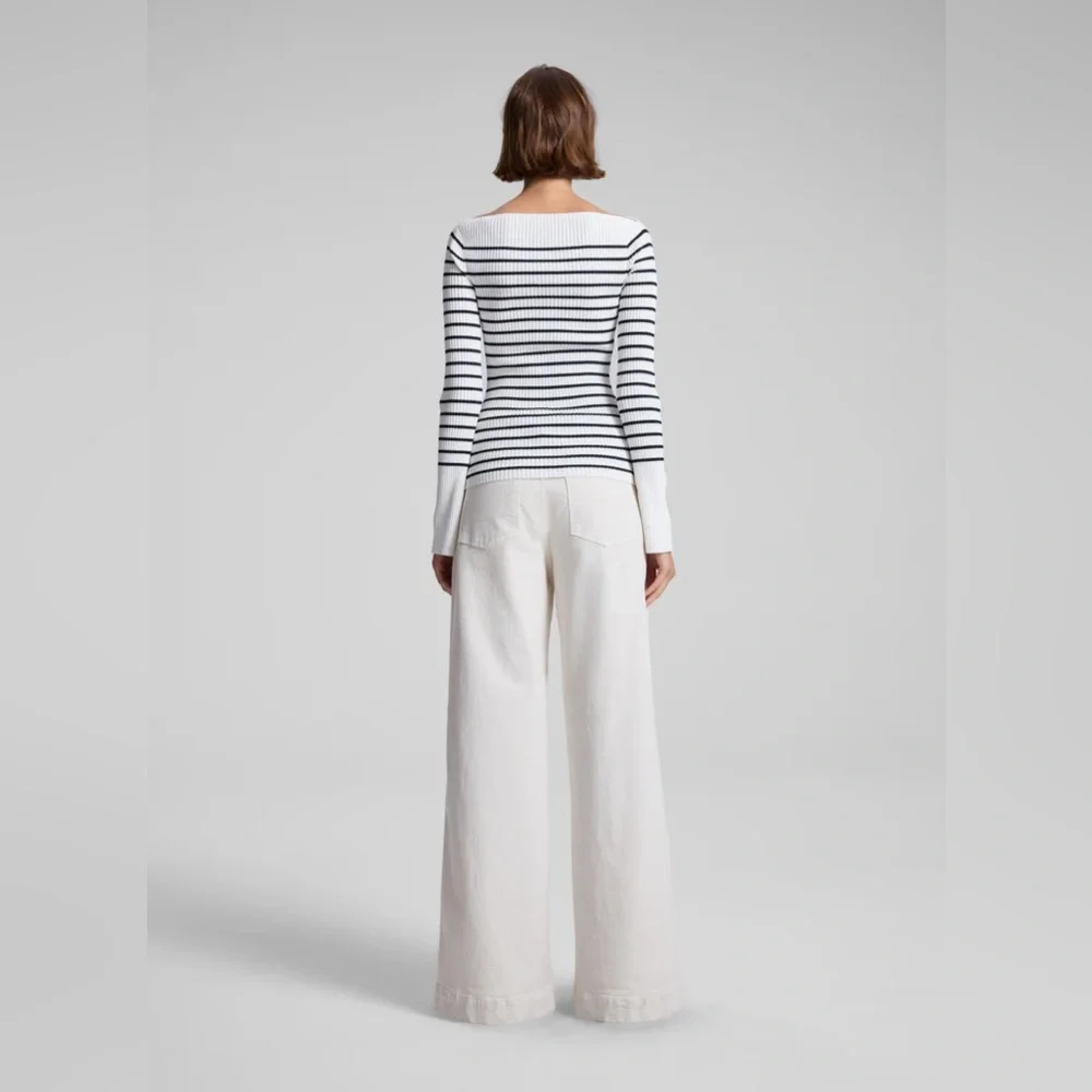 A.L.C $395 Anya Striped Knit Top - Picture 3 of 6